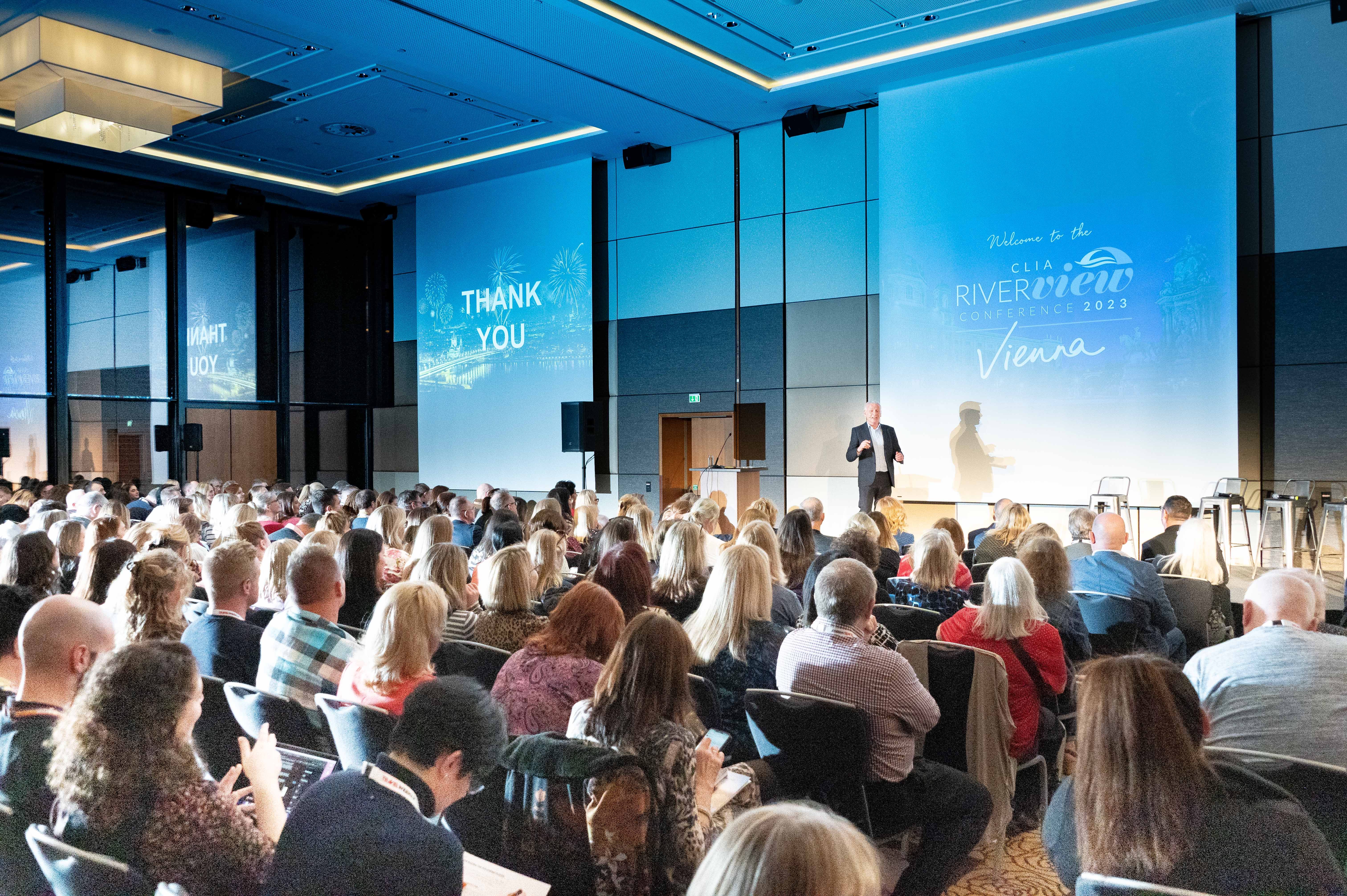 Cruise Lines International Association (CLIA) UK & Ireland is currently hosting its annual river conference, RiverView, with a record number of delegates - almost 400 - in attendance. The conference is being held in Vienna for the first time  (Image at LateCruiseNews.com - March 2023)