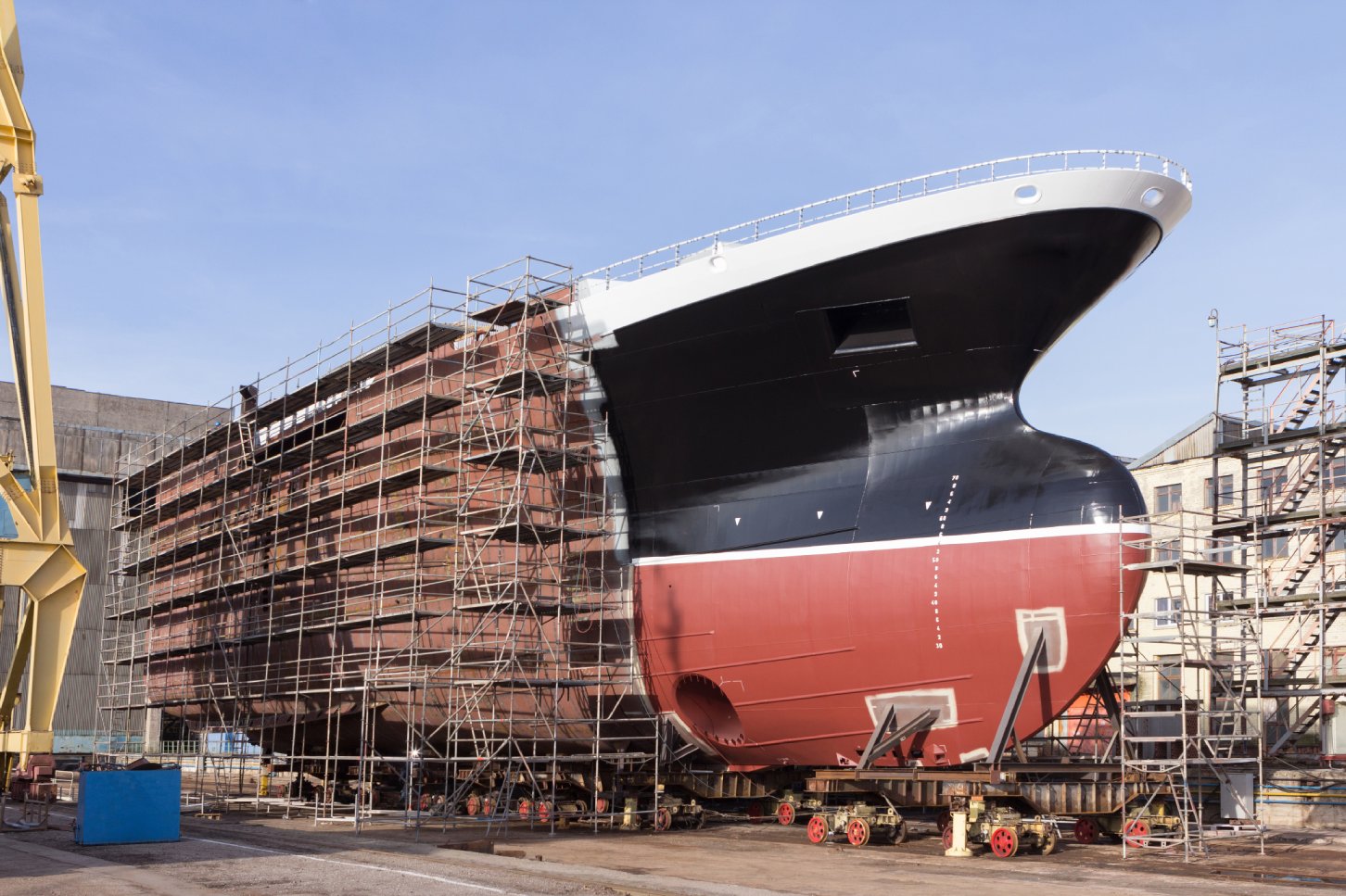 Ship being built