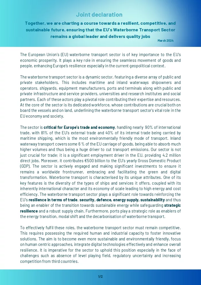 SEA Europe Joint Declaration