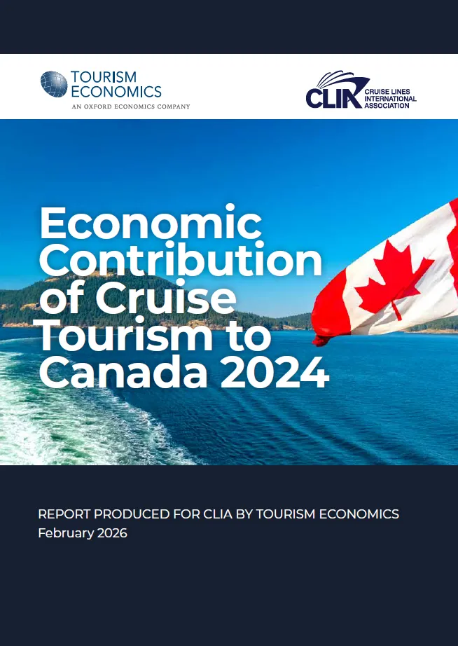 Thumbnail of the report cover, which features the title of the report in large text overlaid on an image of the Canadian flag being flown from a ship, with a receding wake in the background