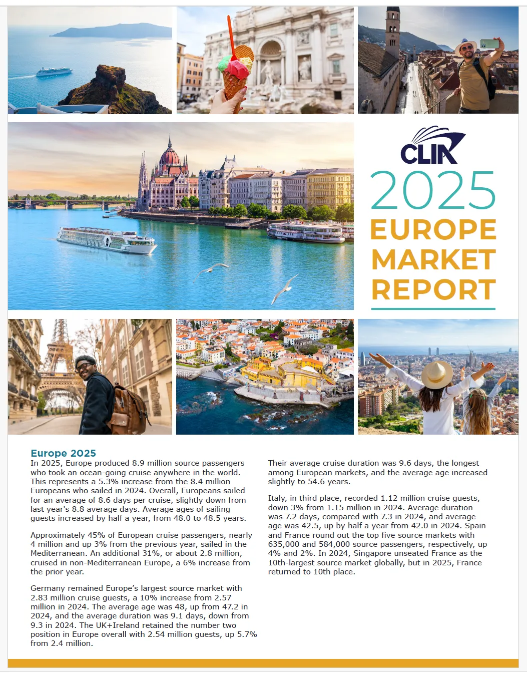 Micro-sized version of the report cover: a collage featuring cruise-related images like ships, vacationing guests and water