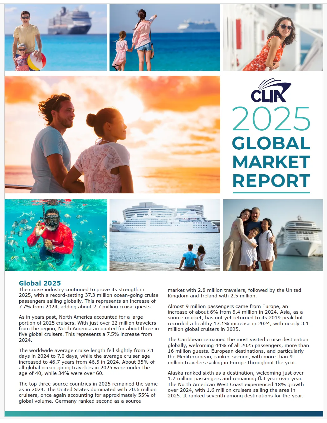 Micro-sized cover of the report, a collage of images representing cruise: ships, people, water, fun